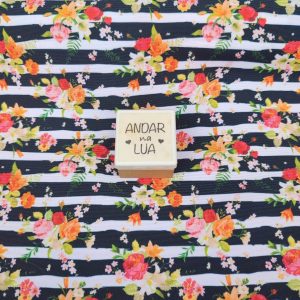 @New Polycanvas Coleção Verão 2023 Flores riscas pretas
